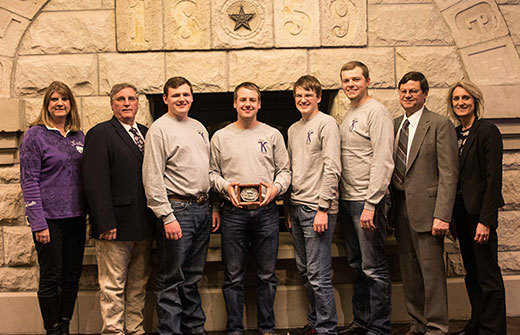 Former WHS Student on the Winning Team of the K-State animal sciences academic quadrathlon.