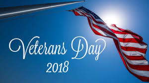 Flag Waving in the breeze with words Veterans Day 2108