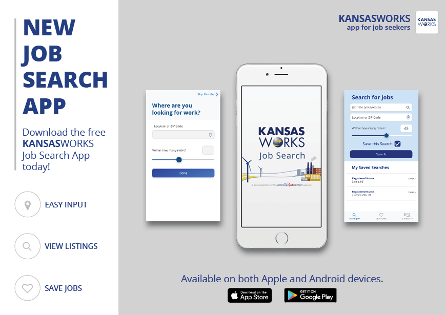 New Job Search App Download free from Apple Store or Google Play store.
