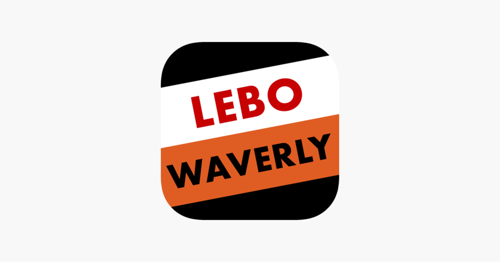 Black, White Orange Square with Lebo Waverly inside