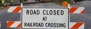Lebo Railroad Crossing Closed South of Lebo