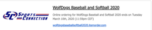WolfDog Baseball Softball Gear 2020