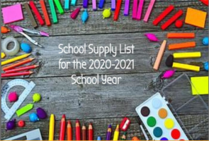Jr. High & High School Supply List 20-21