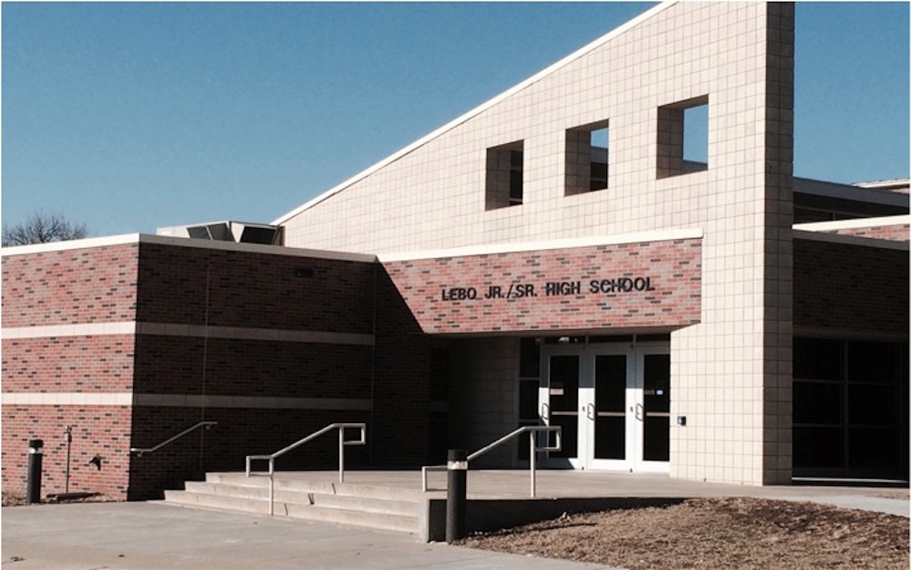 Office entrance of Lebo High School